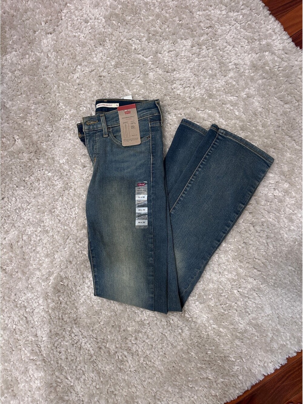 Levi's 315 Shaping Bootcut Jeans Medium Wash 26 x 32 New With Tags